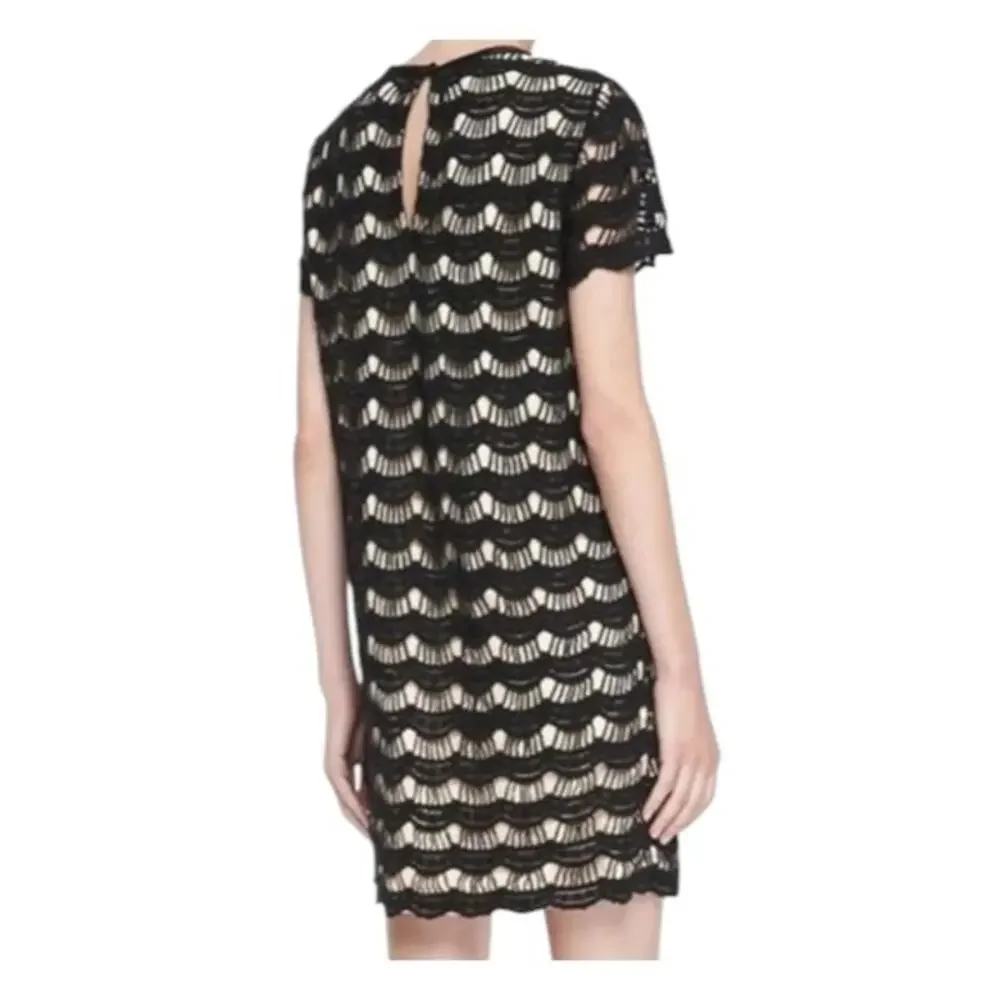 Kate Spade Virginia Lace Black & Nude Mini Dress 4